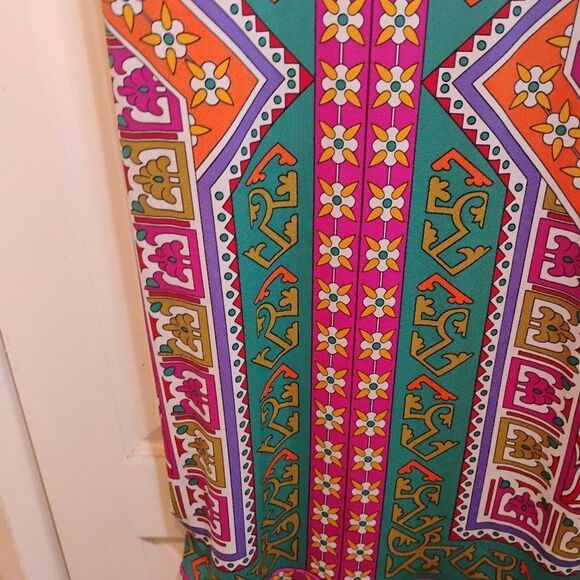 Nicole by Nicole Miller Vibrant Multicolor Midi Dress - Picture 11 of 11